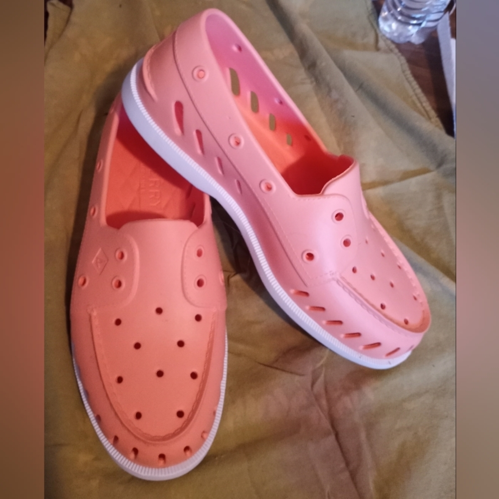 Size 11 Peach Sperry Women's Authentic Original Float Boat Shoe Water Shoes